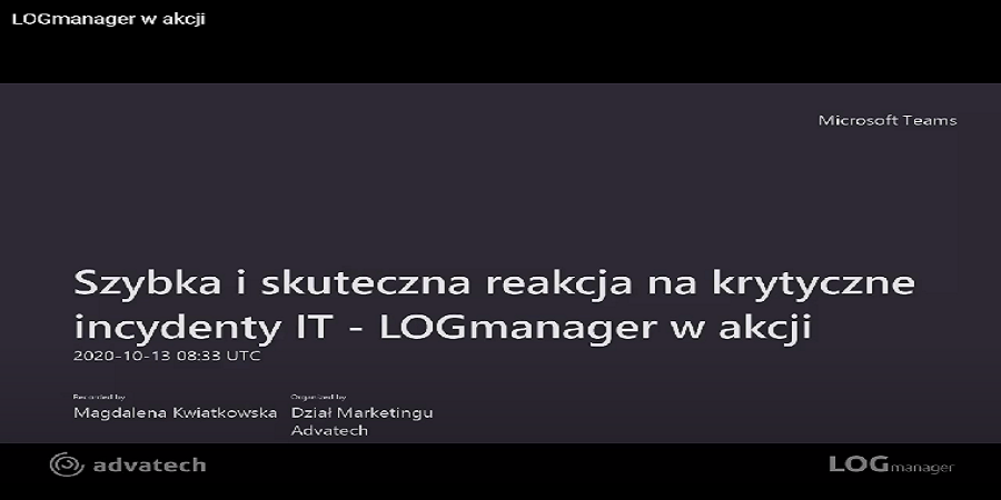 LOGmanager – nagranie ze spotkania on-line